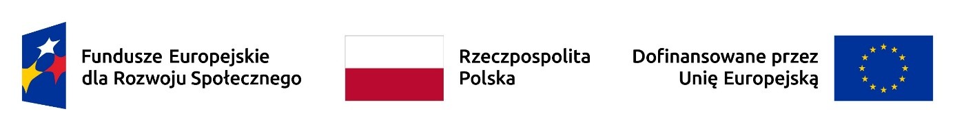 logotypy Fundusze Europejskie dla Rozwoju Spolecznego